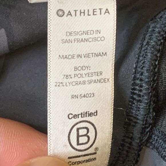 Athleta stash pockets, Black Camouflage Leggings, small - Picture 6 of 12